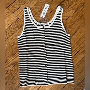 Alex Mill Louisa Vest in Striped Cotton Cashmere - Size Small - NWT
